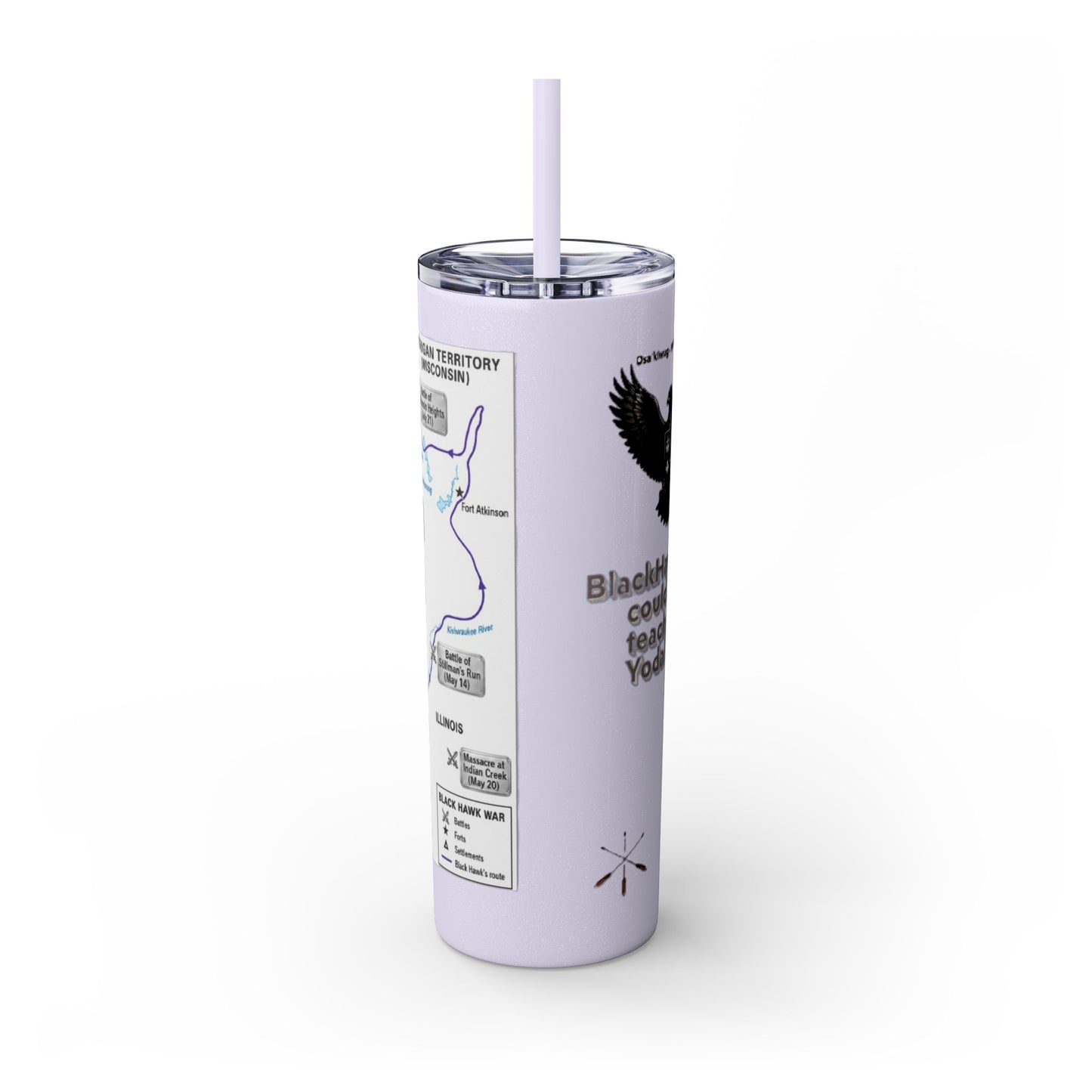 Blackhawk Skinny Tumbler 20oz – "BlackHawk could teach Yoda" Design