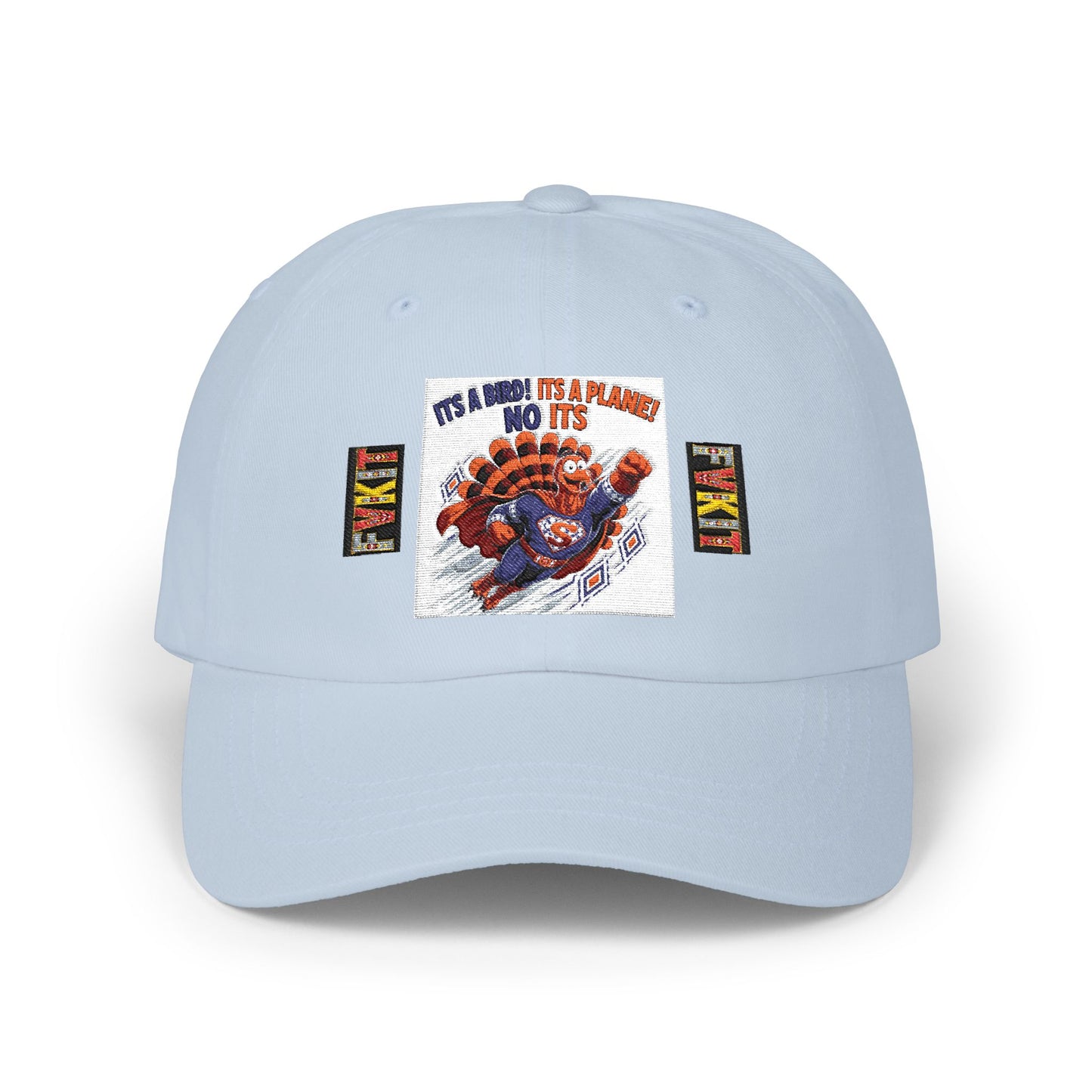 Turkey Dad Cap with Retro Turkey 'It’s A Murder, It’s A Massacre, No It’s' Graphic — Thanksgiving Hat