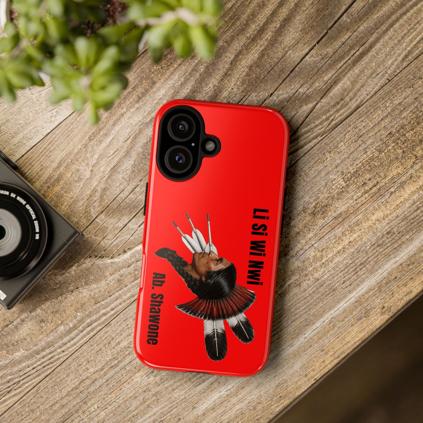 Absentee Shawnee Headdress Phone Case — 'Li Si Wi Ni' Design