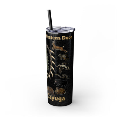 Seneca Cayuga Skinny Tumbler with Straw, 20oz