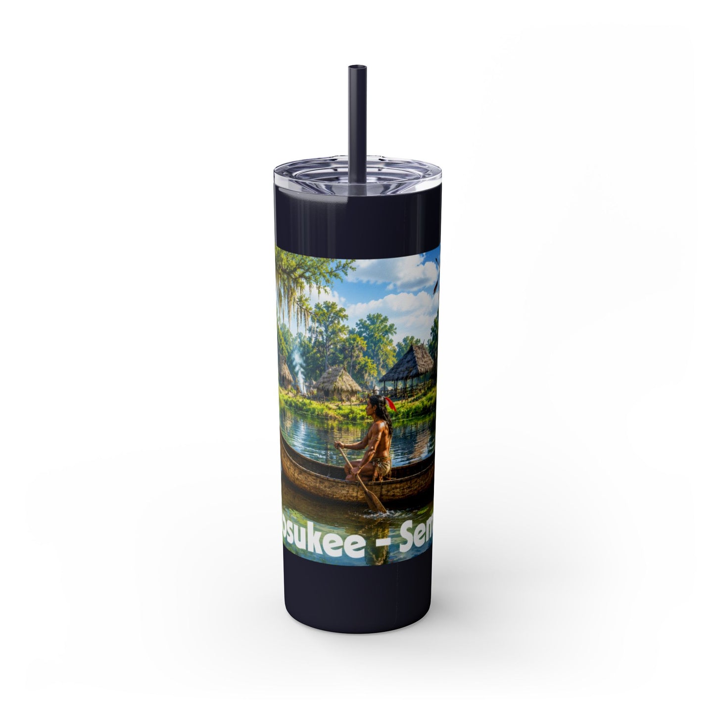 Seminole Skinny Tumbler with Straw, 20oz