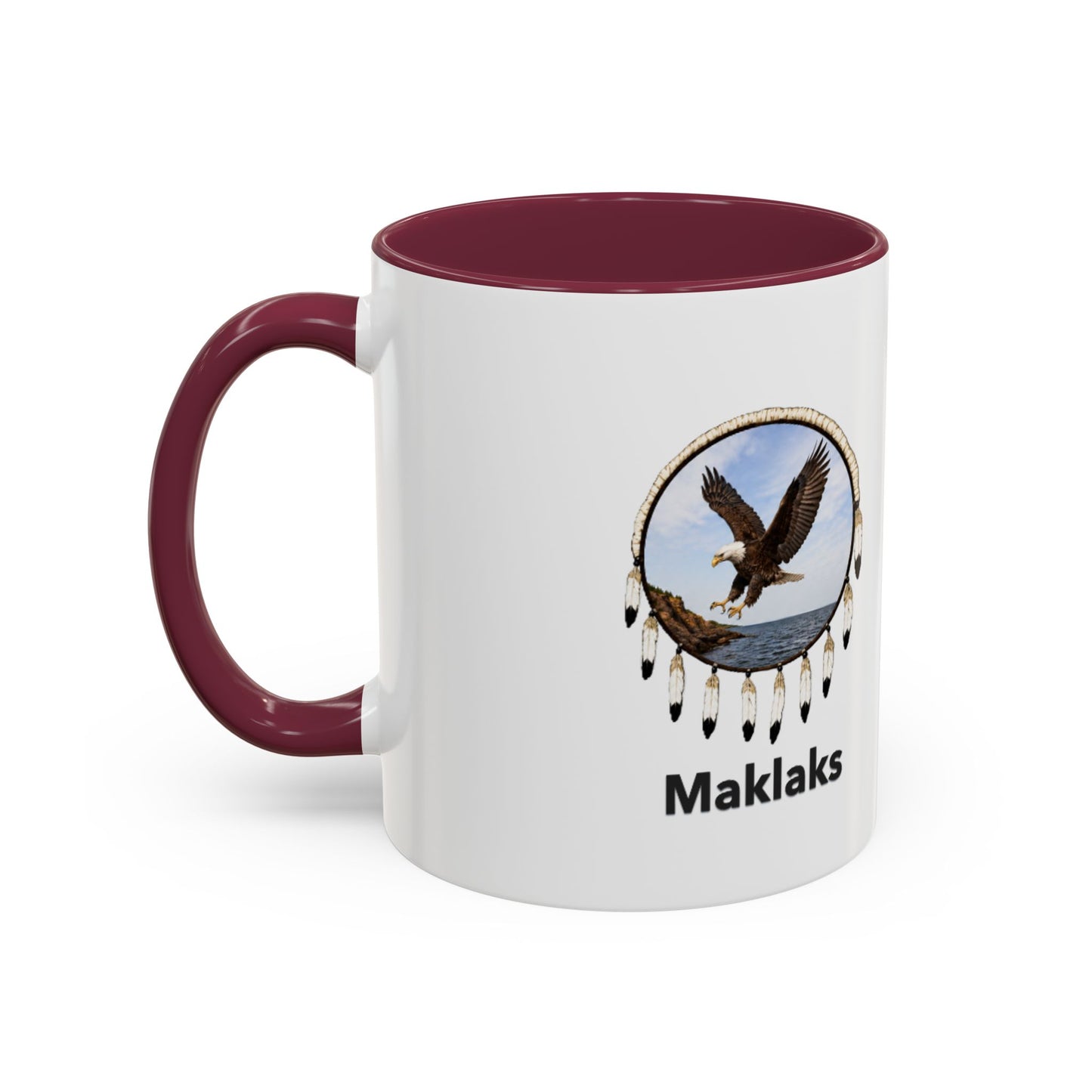 Modoc Eagle Ceramic Mug (11oz/15oz) – 'Maklaks' Native-Inspired Coffee Cup