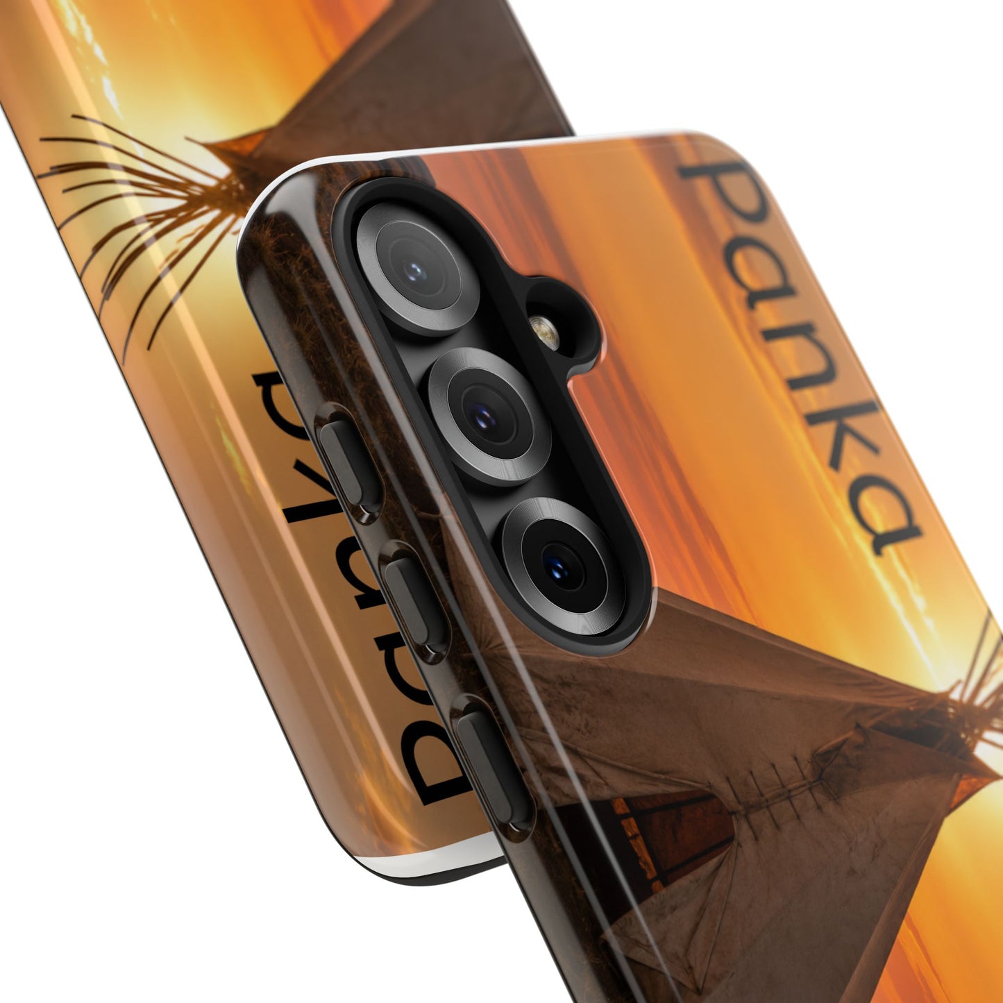 Ponca Sunset Tipi Phone Case — Personalized Native Teepee Landscape