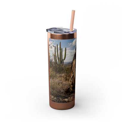 Ft. Sill Apache 20oz Skinny Tumbler with Desert Native Warrior Photo Wrap