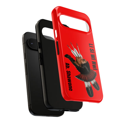 Absentee Shawnee Headdress Phone Case — 'Li Si Wi Ni' Design