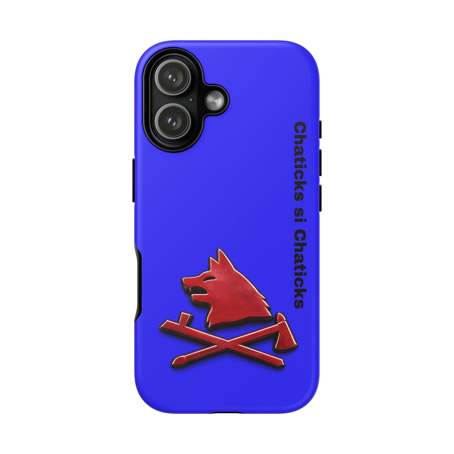 Pawnee Phone Case — Blue 'Chaticks si Chaticks' Wolf Logo Tough Case