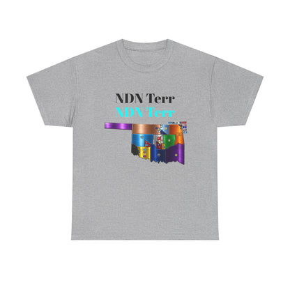 NDN Terr Oklahoma Map Tee — Native Pride Graphic T-Shirt with Arrows