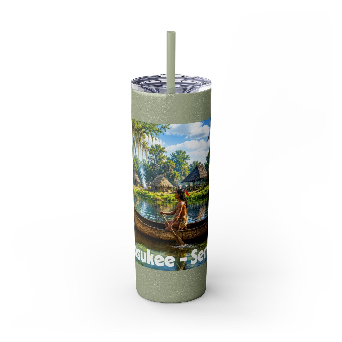 Seminole Skinny Tumbler with Straw, 20oz