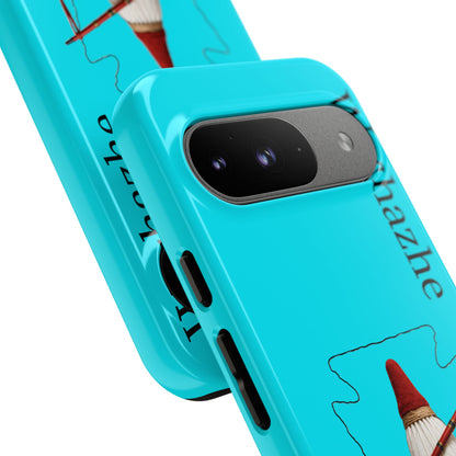 Osage Phone Case — Wazhahze Tribal Shield Design (Native Feather & Tomahawk)