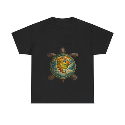 Turtle Globe Graphic Tee — "Turtle Is" Vintage Earth Turtle T-Shirt