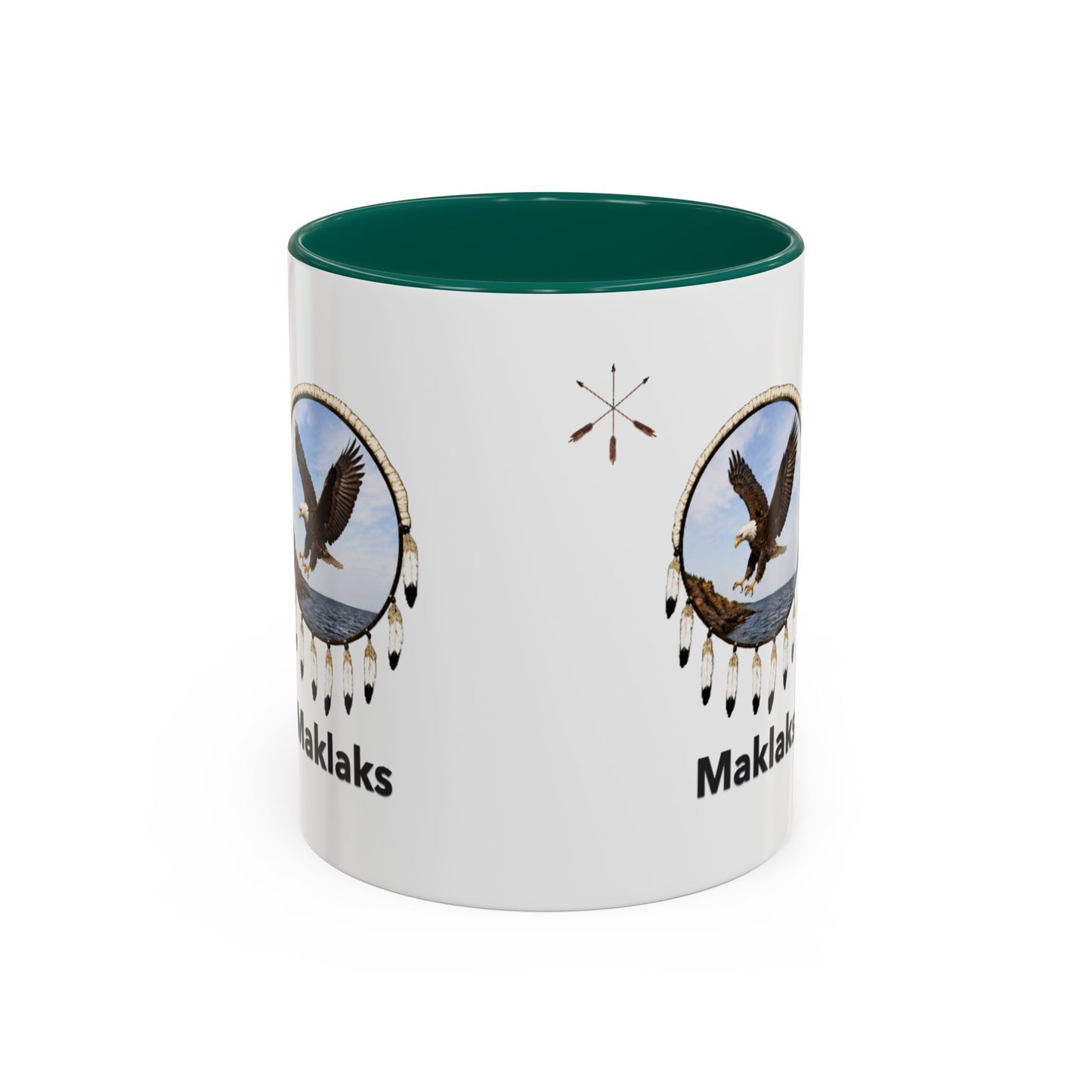 Modoc Eagle Ceramic Mug (11oz/15oz) – 'Maklaks' Native-Inspired Coffee Cup