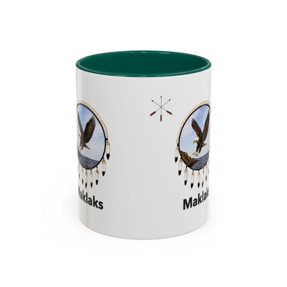 Modoc Eagle Ceramic Mug (11oz/15oz) – 'Maklaks' Native-Inspired Coffee Cup