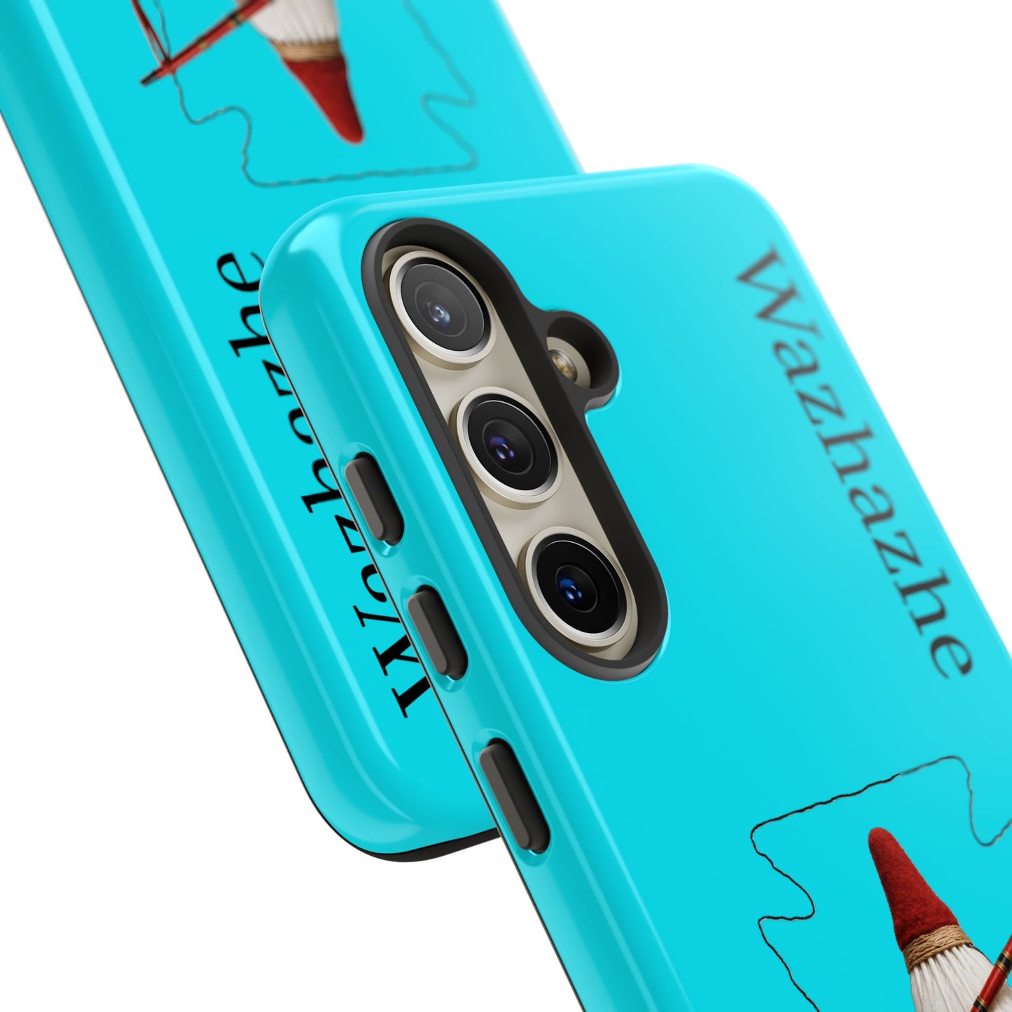 Osage Phone Case — Wazhahze Tribal Shield Design (Native Feather & Tomahawk)
