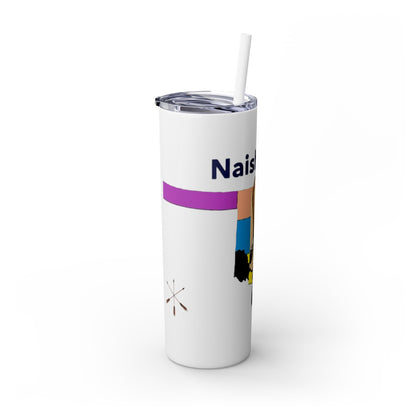 Apache 20oz Skinny Tumbler with Straw — Colorful Retro Design "Naishade"