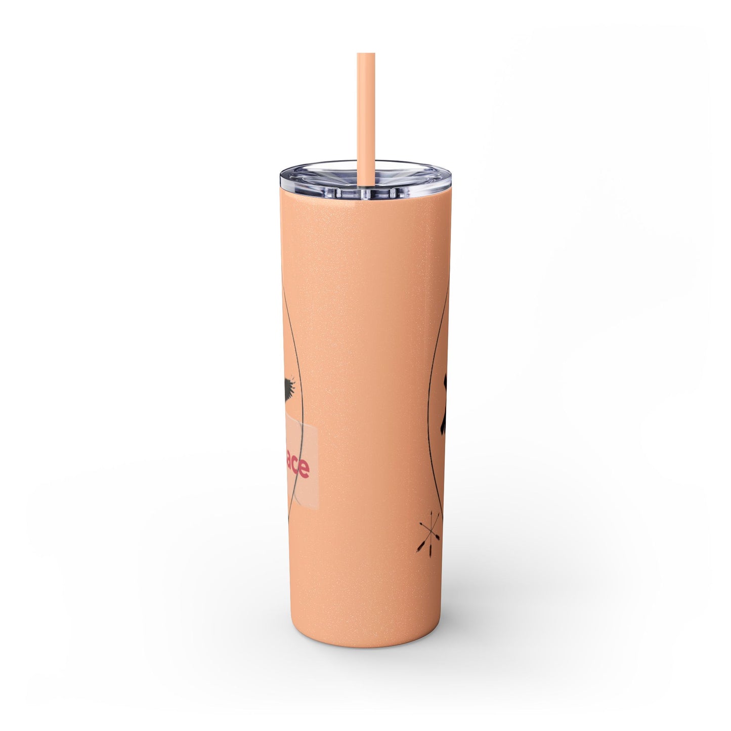 Kialegee 20oz Skinny Tumbler — Faith & Outdoor Lacrosse Design with Cross, Sticks, Campfire