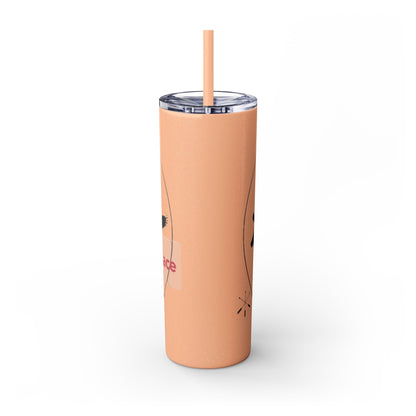 Kialegee 20oz Skinny Tumbler — Faith & Outdoor Lacrosse Design with Cross, Sticks, Campfire