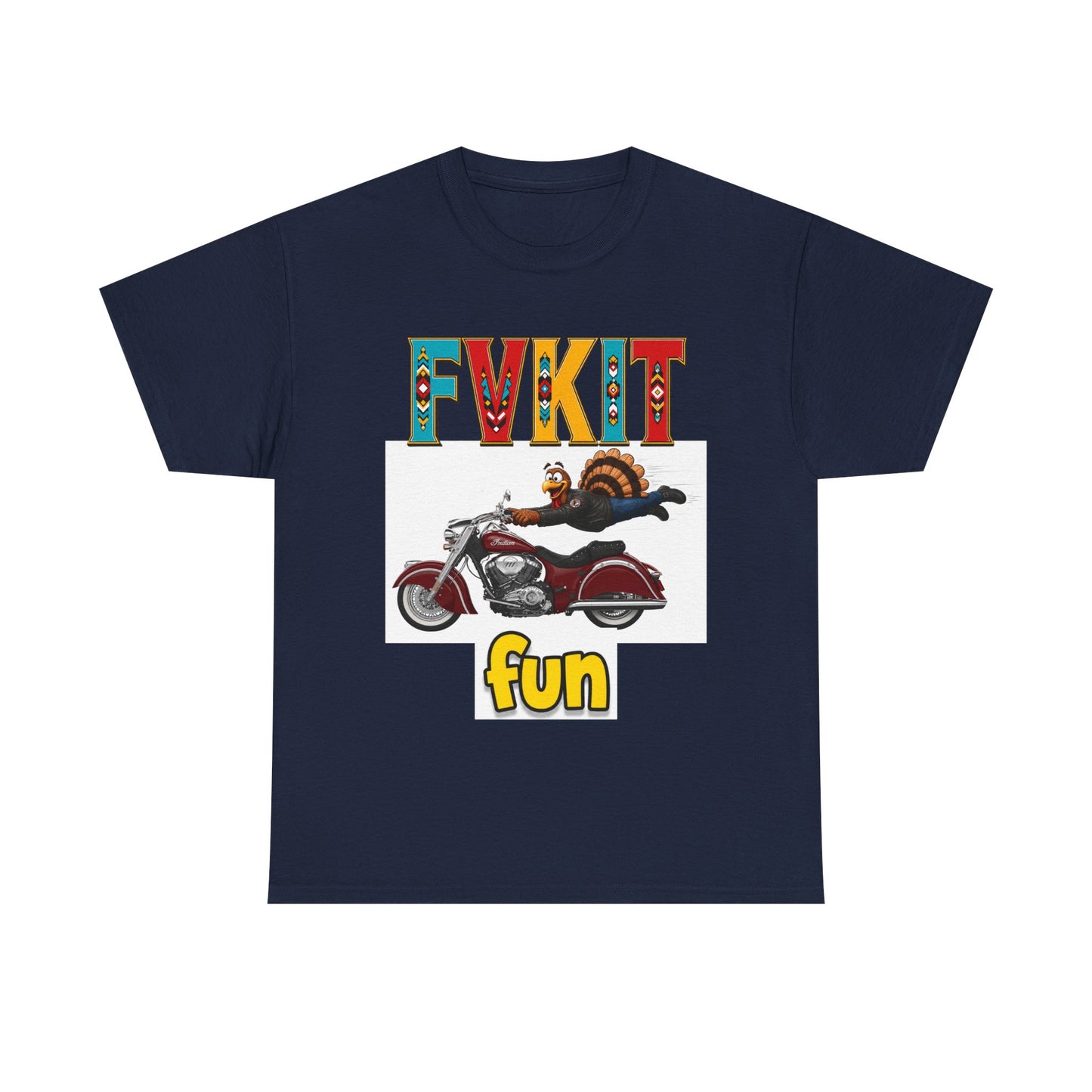 Turkey Motorcycle  Graphic Tee — Retro Rider Humor T-Shirt