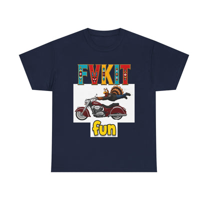 Turkey Motorcycle  Graphic Tee — Retro Rider Humor T-Shirt