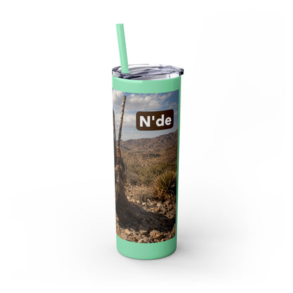 Ft. Sill Apache 20oz Skinny Tumbler with Desert Native Warrior Photo Wrap