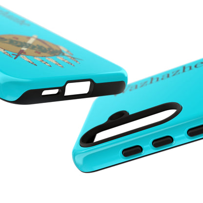 Osage Phone Case — Wazhahze Tribal Shield Design (Native Feather & Tomahawk)