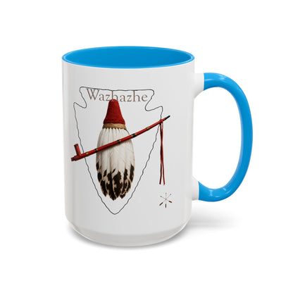 Osage Wazhazhe Tribal Feather Mug (11oz & 15oz) — Native-Inspired Coffee Cup