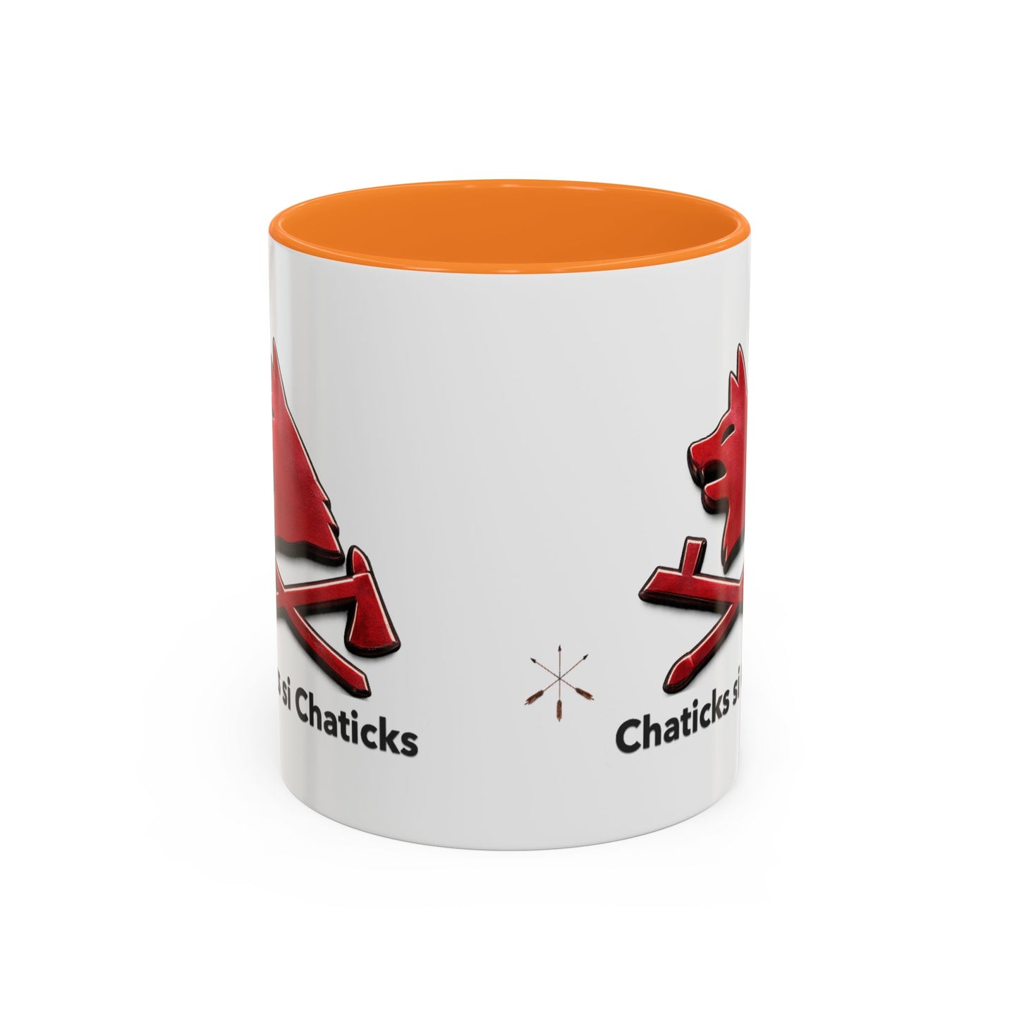 Pawnee Chaticks Si Chaticks Red Wolf Logo Mug — Funny Novelty Coffee Cup (11oz, 15oz)