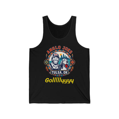 Anglo Joe's Tulsa, OK Fishing Tank Top — 'Gollllllyyyy' Retro Outdoor Tee
