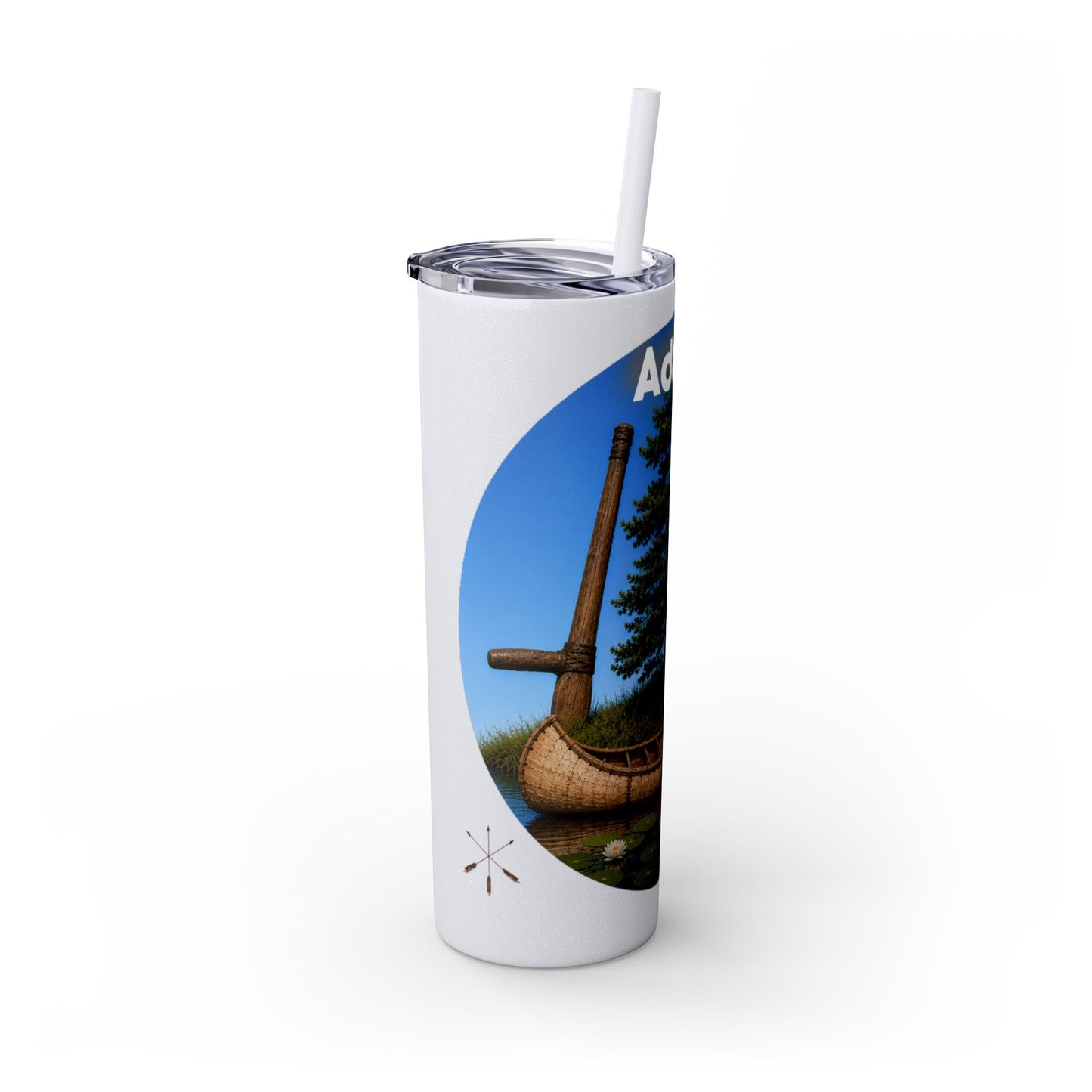 Ottawa Adawe Canoe Skinny Tumbler — 20oz Insulated Travel Cup with Straw