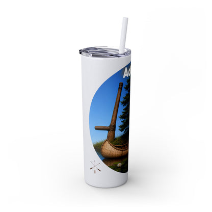 Ottawa Adawe Canoe Skinny Tumbler — 20oz Insulated Travel Cup with Straw