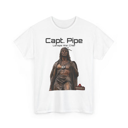 Capt. Pipe Lemape War Chief T‑Shirt — Native Warrior Graphic Tee
