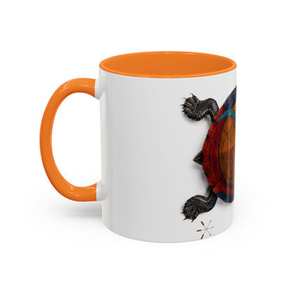 Delaware West Colorful Turtle Coffee Mug — Vibrant Hand-Painted Shell Design (11oz/15oz)