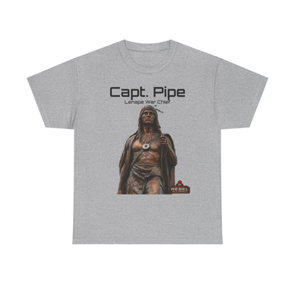 Capt. Pipe Lemape War Chief T‑Shirt — Native Warrior Graphic Tee