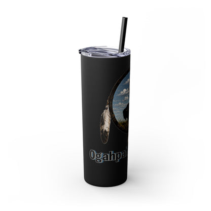 Quapaw Buffalo Skinny Tumbler 20oz — Ogahpahka Design