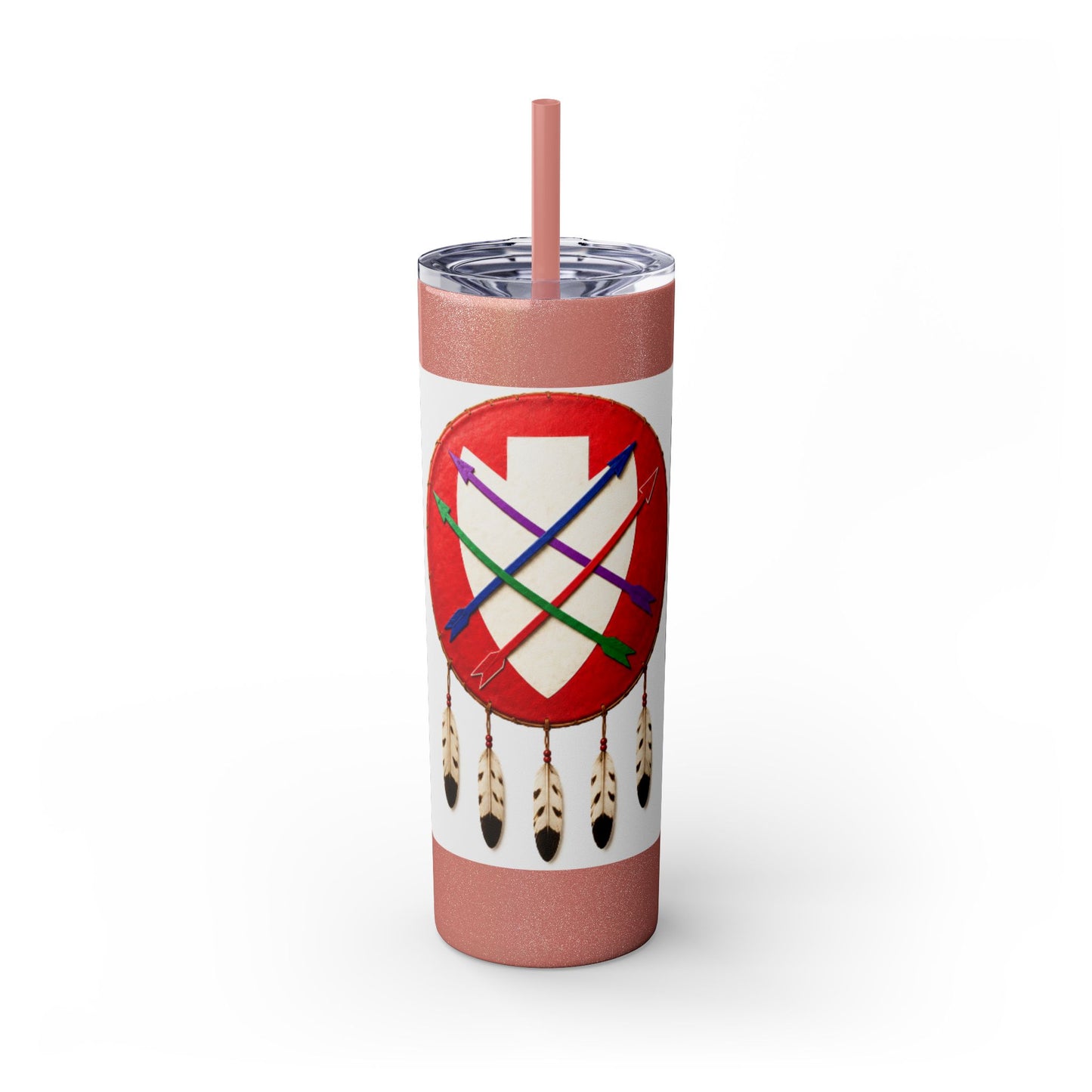 Peoria 20oz Skinny Tumbler with Dreamcatcher Shield Design