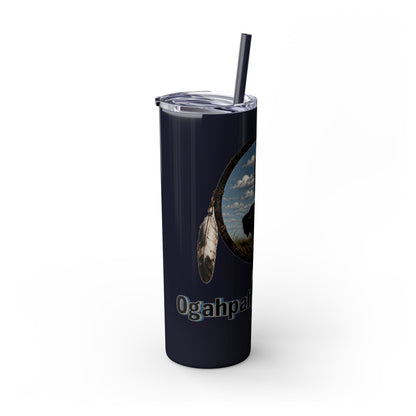 Quapaw Buffalo Skinny Tumbler 20oz — Ogahpahka Design
