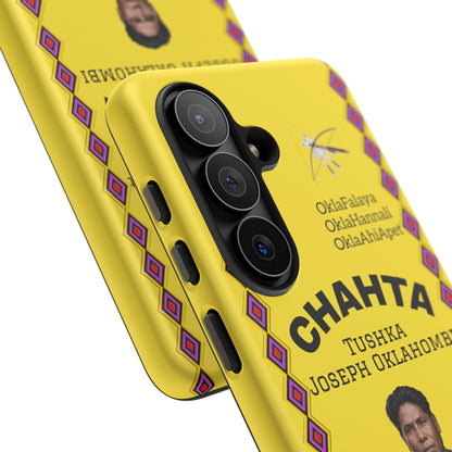 Chahta Tushka Joseph Oklahombi Yellow Phone Case — Native American Tribute Protective Cover