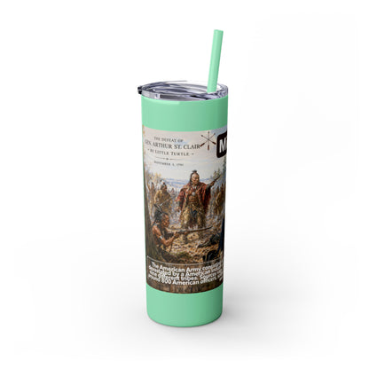 Miami Tribe Historical Skinny Tumbler 20oz — Native American Heritage Travel Cup
