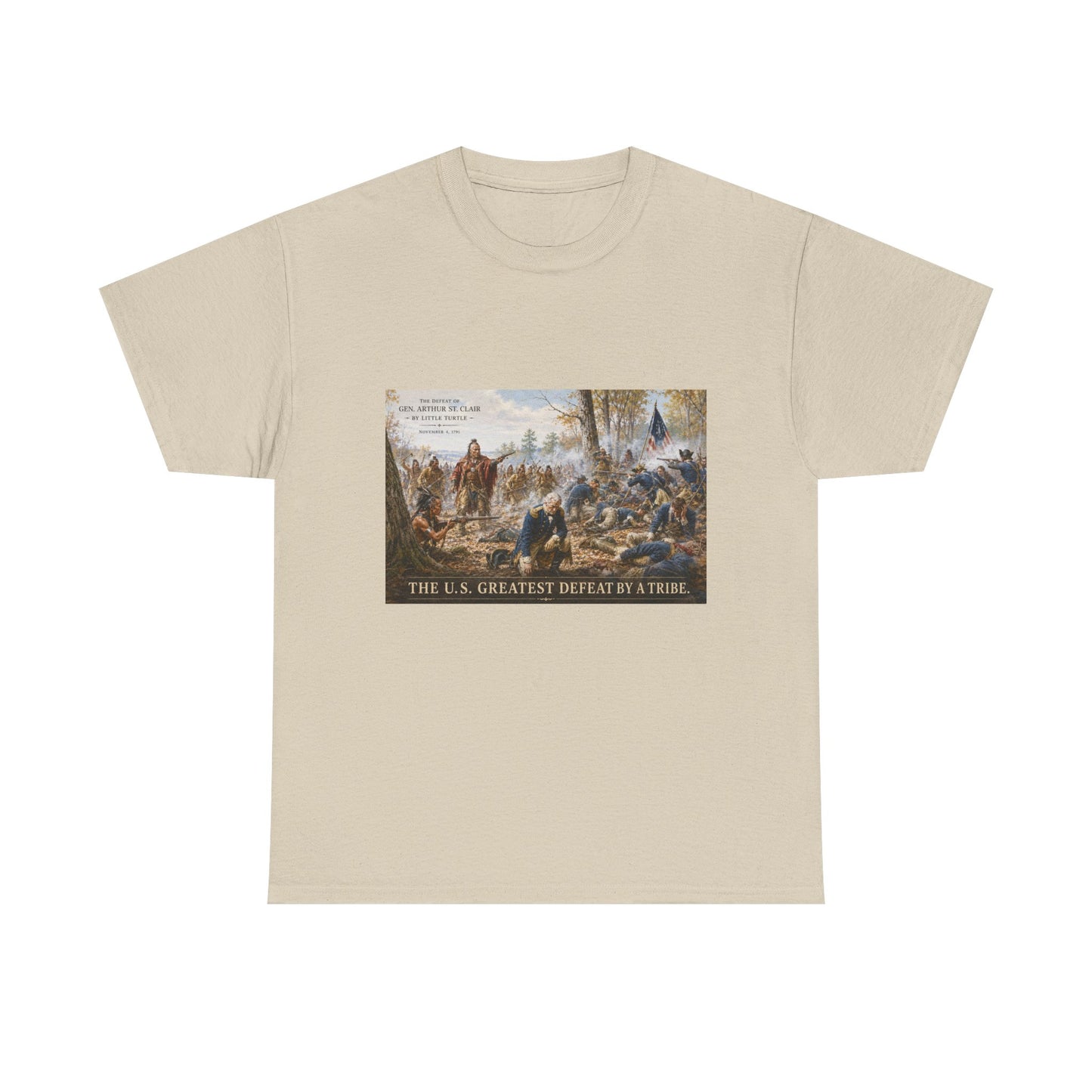 Chief Little Turtle Historical Battle Tee — "The U.S. Greatest Defeat by a Tribe" Cotton T-Shirt