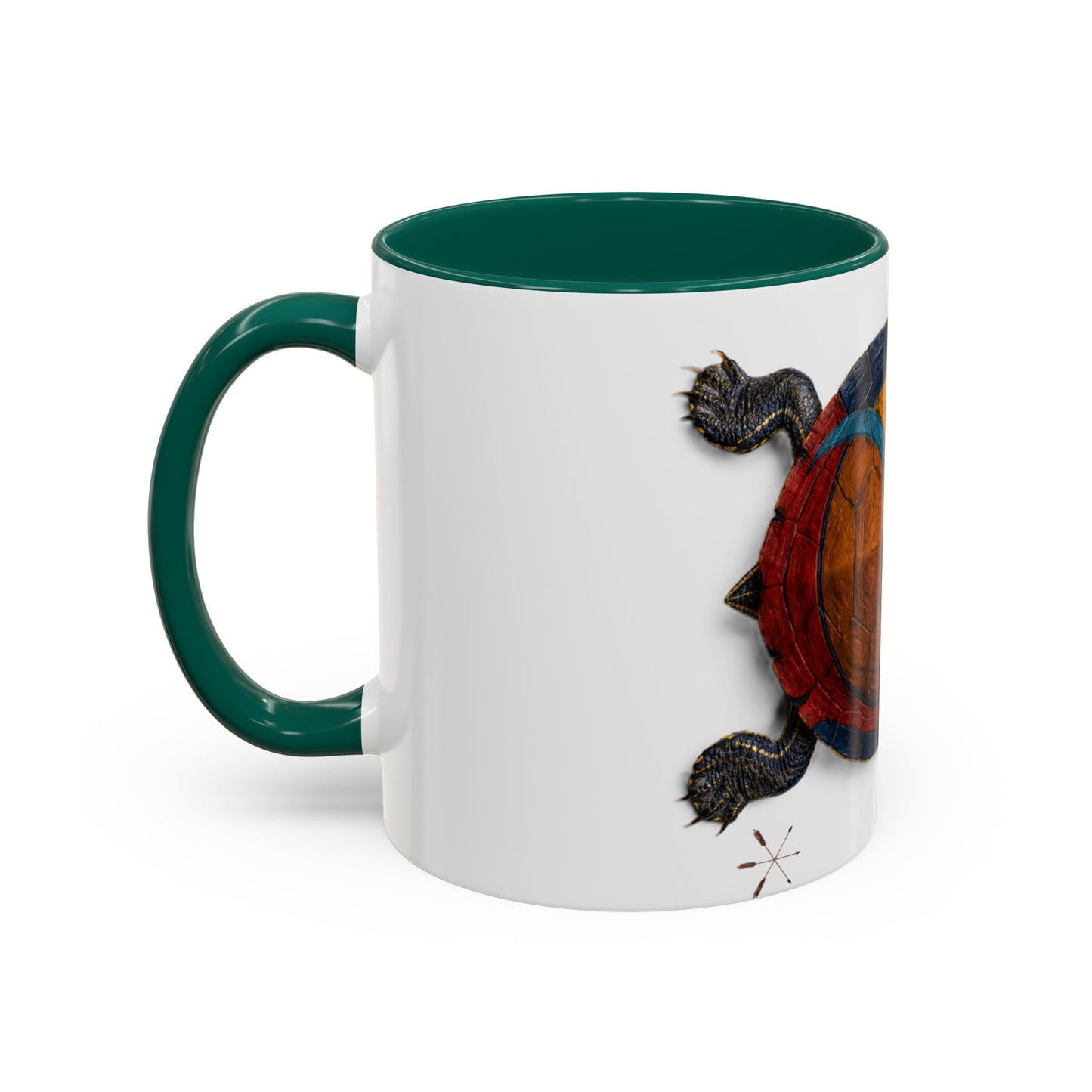 Delaware West Colorful Turtle Coffee Mug — Vibrant Hand-Painted Shell Design (11oz/15oz)