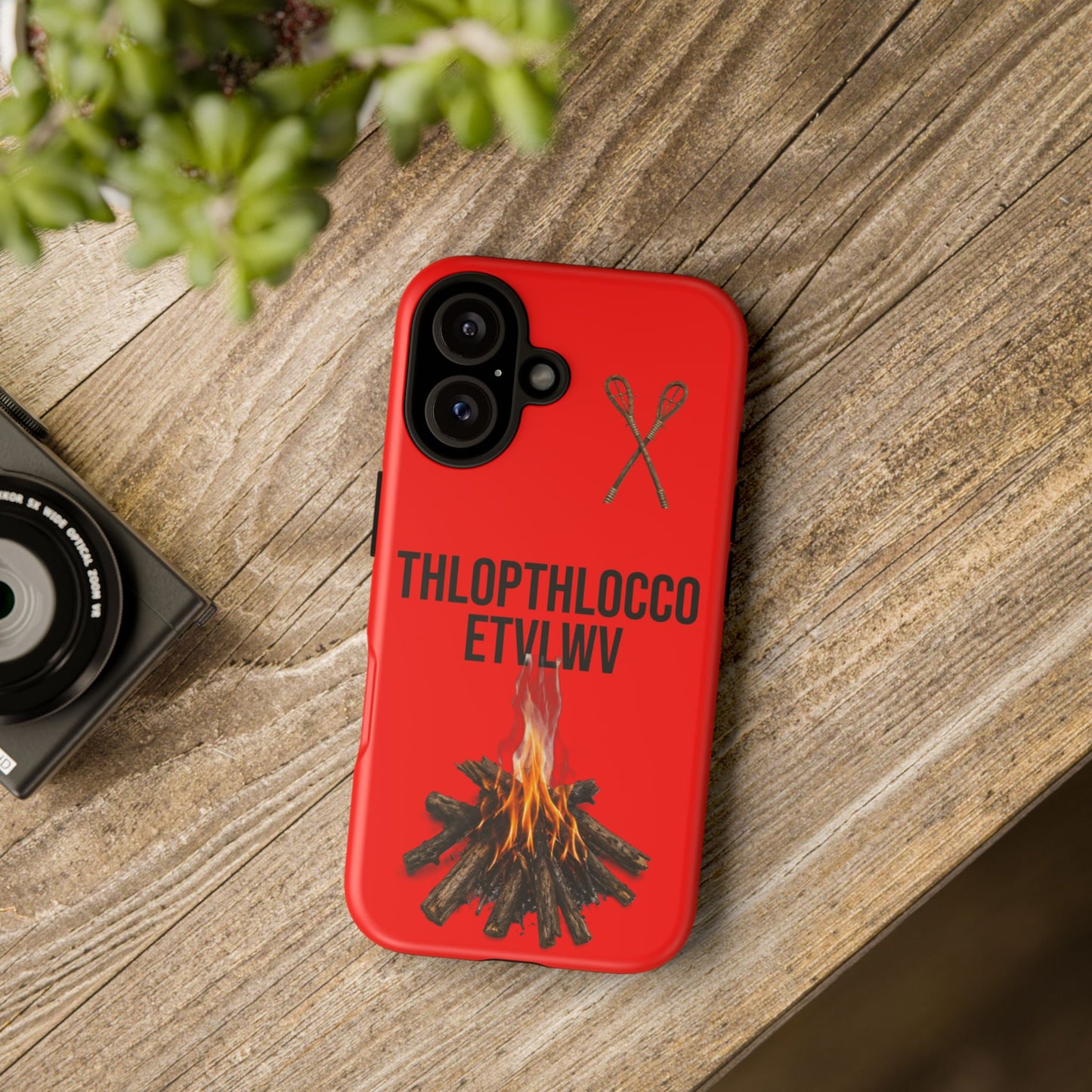 Thlopthlocco Protective Phone Case —  Text "THLOPTHLOCCO ETVLWV"