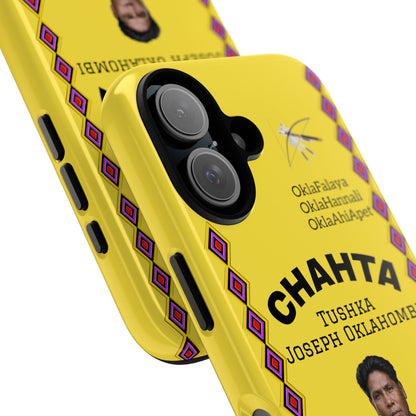 Chahta Tushka Joseph Oklahombi Yellow Phone Case — Native American Tribute Protective Cover