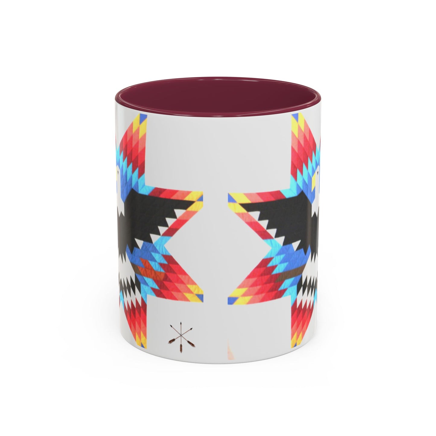 Onci  Eagle Star Ceramic Mug — Colorful Geometric Native-Inspired Coffee Cup (11oz, 15oz)
