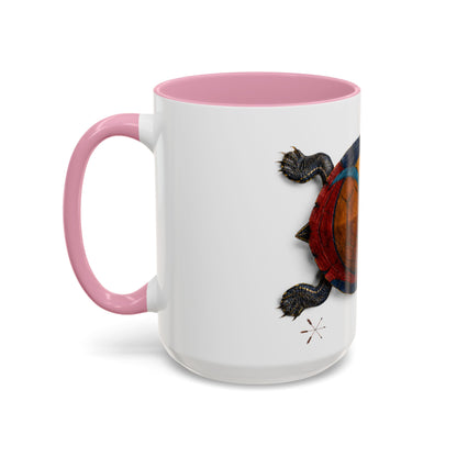 Delaware West Colorful Turtle Coffee Mug — Vibrant Hand-Painted Shell Design (11oz/15oz)