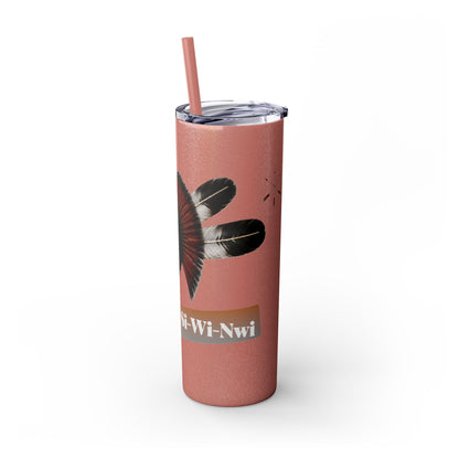 Shawnee Absentee Skinny Tumbler with Straw, 20oz
