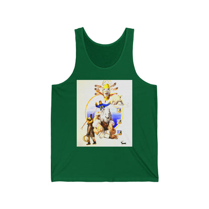 Inupiat/Yupik Wildlife Art Tank Top — Vintage Woodland Animal & Arrow Graphic