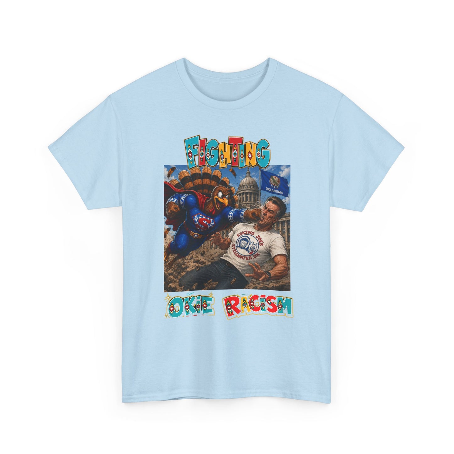Turkey T-Shirt — Retro Comic 'Stop Racism' Graphic Tee
