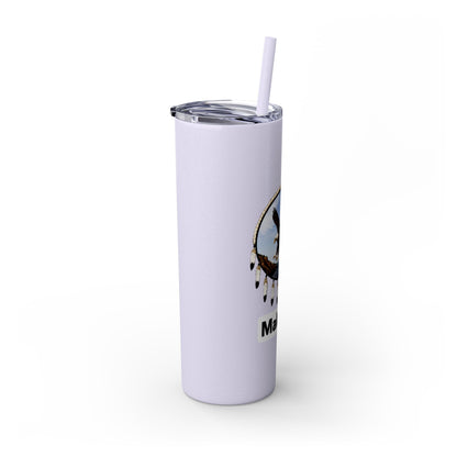 Modoc Eagle Skinny Tumbler – 20oz Straw Travel Cup (Maklaks)