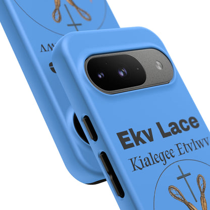 Kialegee Protective Phone Case — Custom 'Ekv Lace' Cross & Campfire Design