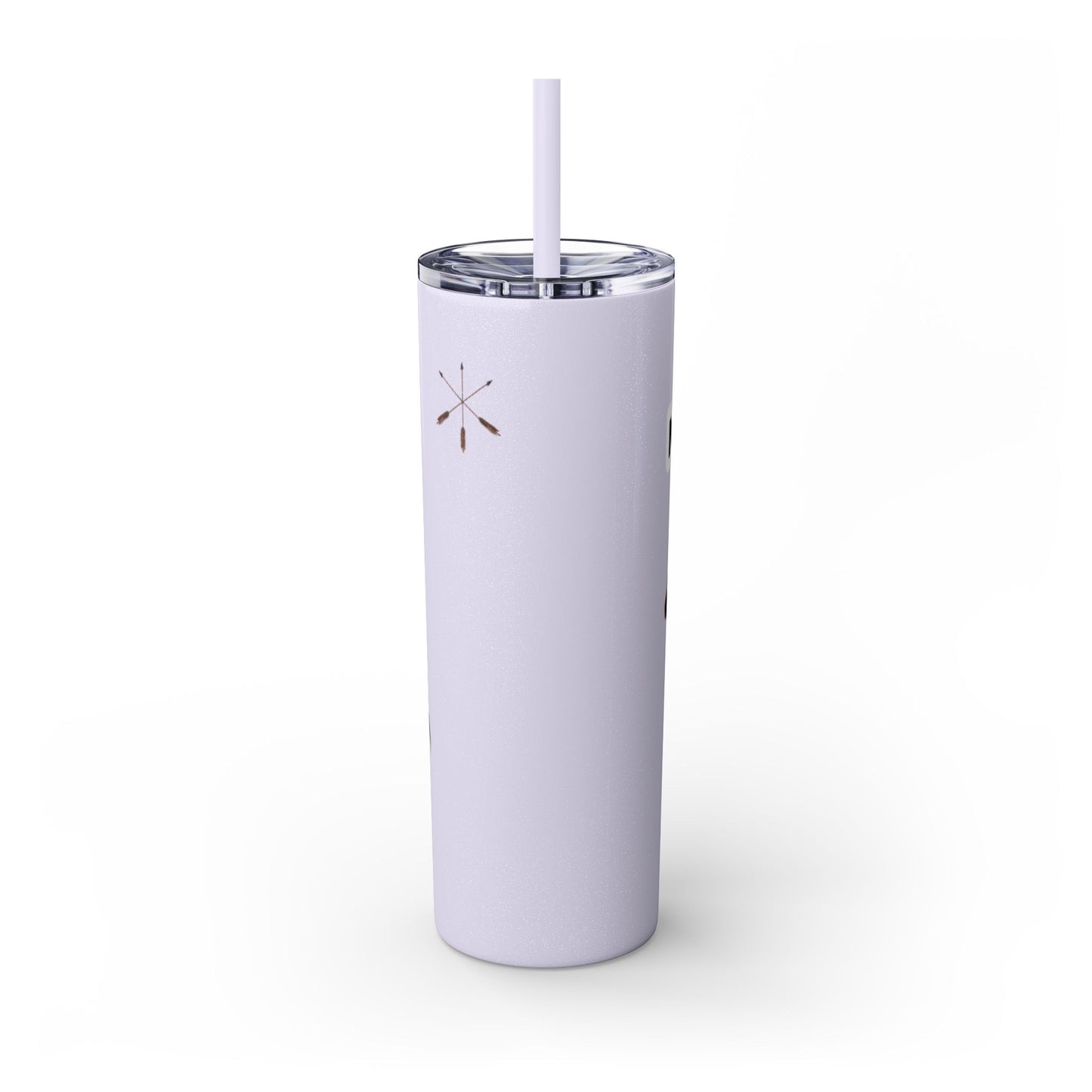 Comanche Numunah Warrior Horse 20oz Skinny Tumbler with Straw — Native American Inspired Travel Cup