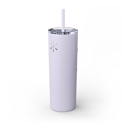 Comanche Numunah Warrior Horse 20oz Skinny Tumbler with Straw — Native American Inspired Travel Cup